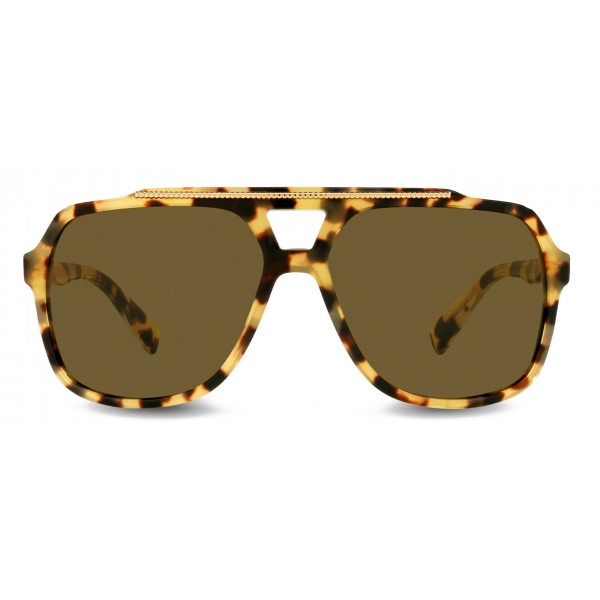 Dolce & Gabbana - Occhiale da Sole Gros Grain - Havana Giallo - Dolce & Gabbana Eyewear