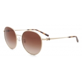 Giorgio Armani - Women Round Sunglasses - Gold - Sunglasses - Giorgio Armani Eyewear