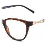 Giorgio Armani - Occhiali da Vista Donna Forma Irregolare - Marrone Scuro - Occhiali da Vista - Giorgio Armani Eyewear