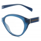 Giorgio Armani - Occhiali da Vista Donna Forma Cat-Eye - Blu - Occhiali da Vista - Giorgio Armani Eyewear