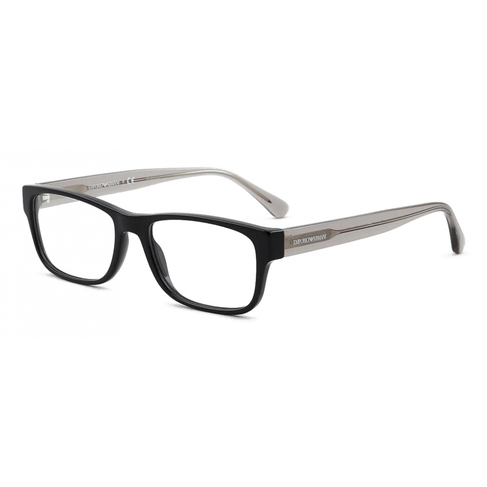 Giorgio Armani - Men Eyeglasses in Bio-Acetate - Black - Eyeglasses ...