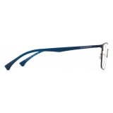 Giorgio Armani - Occhiali da Vista Uomo Forma Irregolare - Blu - Occhiali da Vista - Giorgio Armani Eyewear