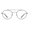 Giorgio Armani - Men’s Round Eyeglasses - Blue - Eyeglasses - Giorgio Armani Eyewear