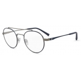 Giorgio Armani - Men’s Round Eyeglasses - Blue - Eyeglasses - Giorgio Armani Eyewear