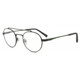 Giorgio Armani - Men’s Round Eyeglasses - Military - Eyeglasses - Giorgio Armani Eyewear