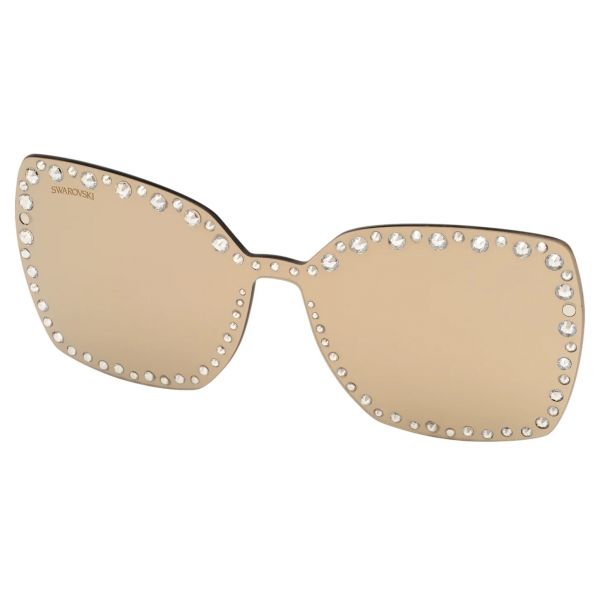 Swarovski - Swarovski Click-On Mask for Sunglasses - SK5330-CL 32G - Brown - Sunglasses - Swarovski Eyewear