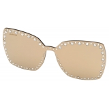 Swarovski - Swarovski Click-On Mask for Sunglasses - SK5330-CL 32G - Brown - Sunglasses - Swarovski Eyewear