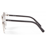 Jimmy Choo - Kyla - Silver Cat-Eye Sunglasses with Swarovski Crystals - Jimmy Choo Eyewear