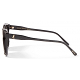 Jimmy Choo - Lidie - Black Glitter Cat-Eye Sunglasses with JC Monogram - Jimmy Choo Eyewear