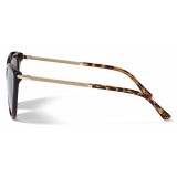Jimmy Choo - Val - Dark Havana Cat-Eye Sunglasses with Gold Glitter - Jimmy Choo Eyewear