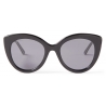 Jimmy Choo - Leone - Black Cat-Eye Sunglasses with JC Monogram - Jimmy Choo Eyewear