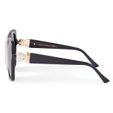 Jimmy Choo - Manon - Black Square-Frame Sunglasses with Swarovski Crystal Embellishment - Jimmy Choo Eyewear