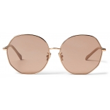 Jimmy Choo - Coral - Copper Gold Sunglasses with Glitter - Jimmy Choo Eyewear