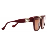 Gucci - Occhiali da Sole Rettangolari - Iniezione Tartaruga - Gucci Eyewear