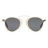 Gucci - Occhiali da Sole Pince-nez Rotonda - Oro Grigio - Gucci Eyewear