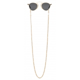 Gucci - Pince-nez Round-Frame Sunglasses - Gold Grey - Gucci Eyewear
