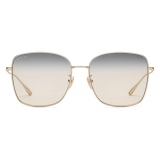 Gucci - Occhiali da Sole con Ponte Basso - Oro Blu Scuro Rosa Chiaro - Gucci Eyewear