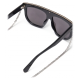 Stella McCartney - Occhiali da Sole Geometrici - Grigio Fumo - Occhiali da Sole - Stella McCartney Eyewear