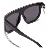 Stella McCartney - Occhiali da Sole Geometrici - Grigio Fumo - Occhiali da Sole - Stella McCartney Eyewear