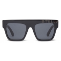 Stella McCartney - Geometric Sunglasses - Shiny Black Smoke - Sunglasses - Stella McCartney Eyewear