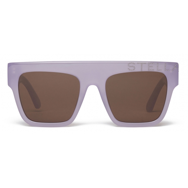 Stella McCartney - Geometric Sunglasses - Shiny Lilac Brown - Sunglasses - Stella McCartney Eyewear