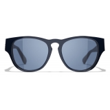 Chanel - Occhiali da Sole Quadrati - Blu Argento - Chanel Eyewear