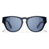 Chanel - Square Sunglasses - Blue Silver - Chanel Eyewear