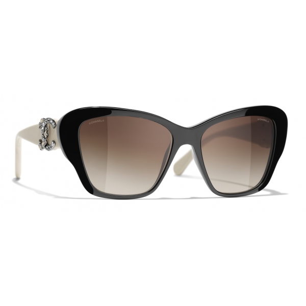 Chanel - Butterfly Sunglasses - Black Brown - Chanel Eyewear