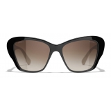 Chanel - Butterfly Sunglasses - Black Brown - Chanel Eyewear