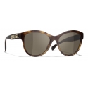 Chanel - Pantos Sunglasses - Tortoise Brown - Chanel Eyewear