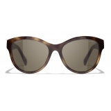 Chanel - Pantos Sunglasses - Tortoise Brown - Chanel Eyewear