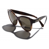 Chanel - Pantos Sunglasses - Tortoise Brown - Chanel Eyewear