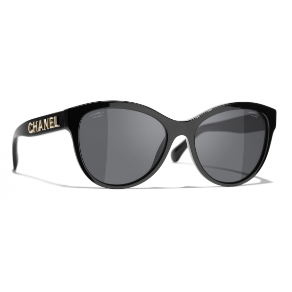 Chanel - Pantos Sunglasses - Black Gray - Chanel Eyewear - Avvenice