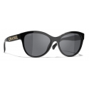 Chanel - Occhiali da Sole Pantos - Nero Grigio - Chanel Eyewear