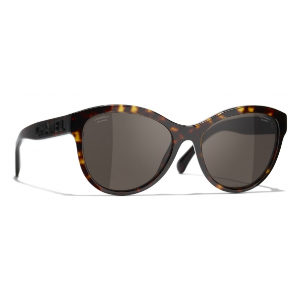 Chanel - Pantos Sunglasses - Dark Tortoise Brown - Chanel Eyewear