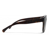 Chanel - Pantos Sunglasses - Dark Tortoise Brown - Chanel Eyewear