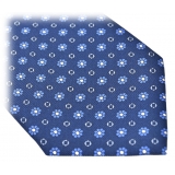 Fefè Napoli - Blue Royal 7 Folds Gentleman Silk Tie - Ties - Handmade in Italy - Luxury Exclusive Collection