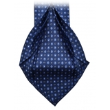 Fefè Napoli - Cravatta Seta Settepieghe Blu Royal - Cravatte - Handmade in Italy - Luxury Exclusive Collection