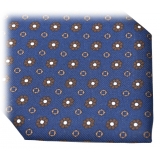 Fefè Napoli - Blue Navy 7 Folds Gentleman Silk Tie - Ties - Handmade in Italy - Luxury Exclusive Collection