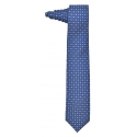 Fefè Napoli - Cravatta Seta Settepieghe Blu Notte - Cravatte - Handmade in Italy - Luxury Exclusive Collection