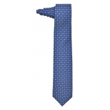 Fefè Napoli - Dark Blue 7 Folds Gentleman Silk Tie - Ties - Handmade in Italy - Luxury Exclusive Collection