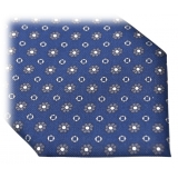 Fefè Napoli - Dark Blue 7 Folds Gentleman Silk Tie - Ties - Handmade in Italy - Luxury Exclusive Collection