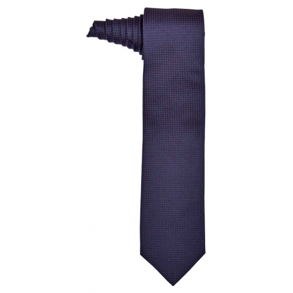 Fefè Napoli - Blue Pois Business Silk Jacquard Tie - Ties - Handmade in Italy - Luxury Exclusive Collection