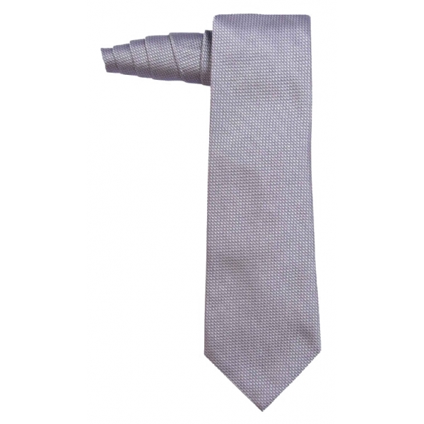 Fefè Napoli - Grey Business Silk Jacquard Tie - Ties - Handmade in Italy - Luxury Exclusive Collection