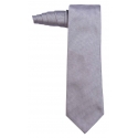 Fefè Napoli - Grey Business Silk Jacquard Tie - Ties - Handmade in Italy - Luxury Exclusive Collection