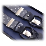 Fefè Napoli - Grey Elephant Dandy Suspenders - Braces - Handmade in Italy - Luxury Exclusive Collection