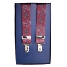 Fefè Napoli - Bretelle Cash Gentleman Bordeaux - Bretelle - Handmade in Italy - Luxury Exclusive Collection