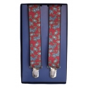 Fefè Napoli - Bordeaux Cash Gentleman Suspenders - Braces - Handmade in Italy - Luxury Exclusive Collection