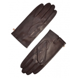Fefè Napoli - Men's Brown Leather Gloves - Gloves - Handmade in Italy - Luxury Exclusive Collection
