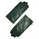 Fefè Napoli - Men's Olive Green Leather Gloves - Gloves - Handmade in Italy - Luxury Exclusive Collection